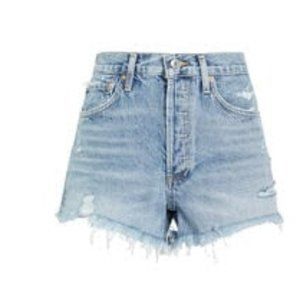 AGOLDE PARKER CUT-OFF DENIM SHORTS